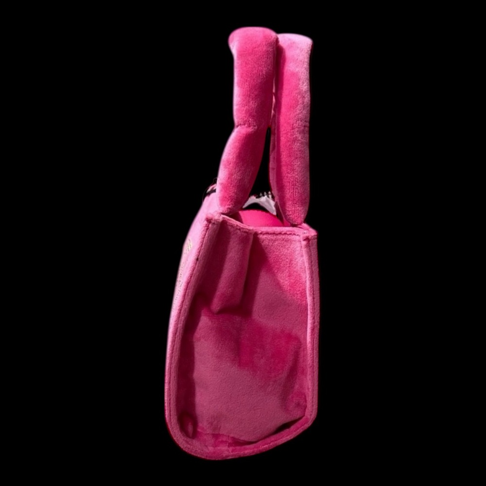 Juicy Couture Vibrant Pink Velour Mini Plush Bag - Picture 6 of 10